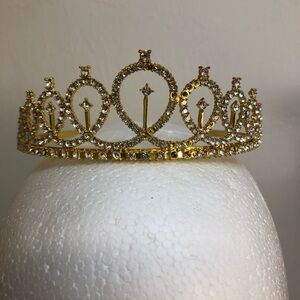 Gold Crystal Tiara Crown
